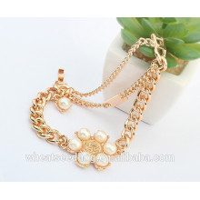 Bracelet en or Bracelet à perles Femmes Bijoux en chaîne en acier inoxydable